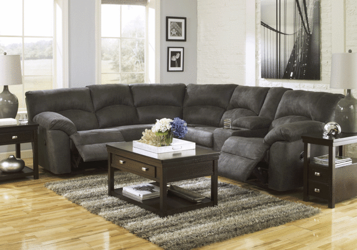 Tambo Pewter 2 Piece Reclining Sectional