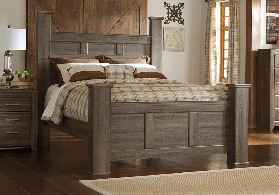 Alternative view of Juararo Dark Brown Poster Queen Bedroom Set