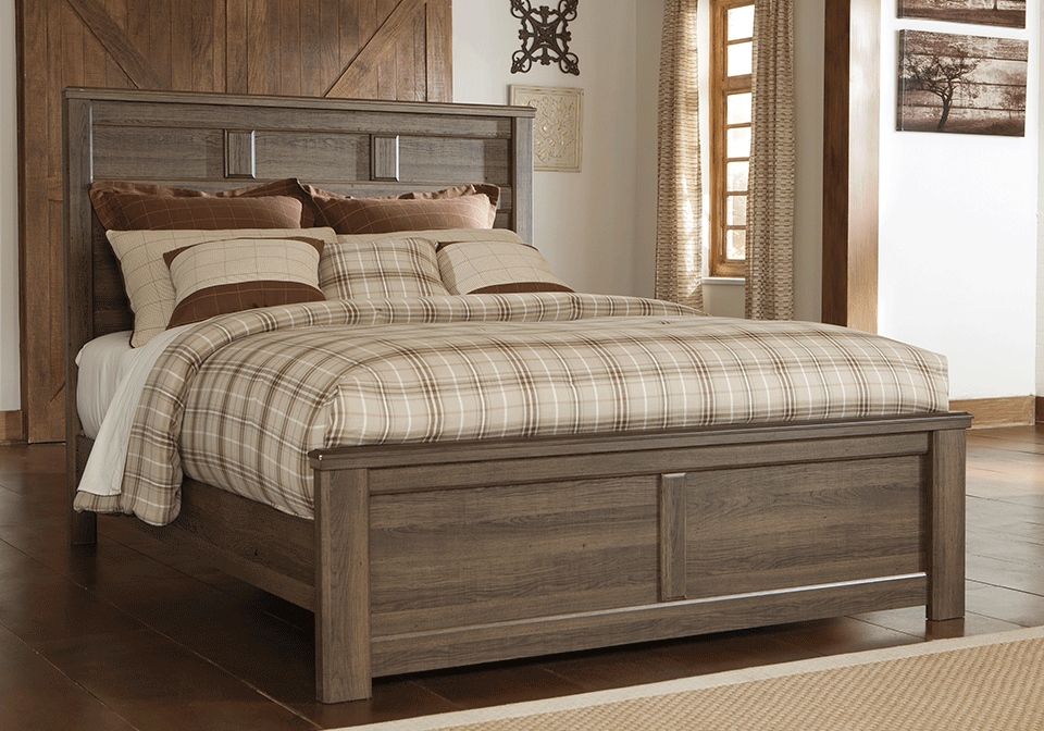 Alternative view of Juararo Dark Brown Panel Queen 4-Piece Bedroom Set