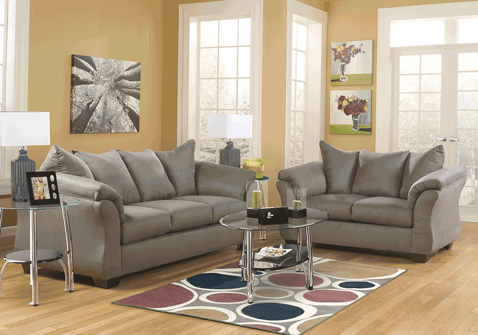 Darcy Cobblestone Sofa Set