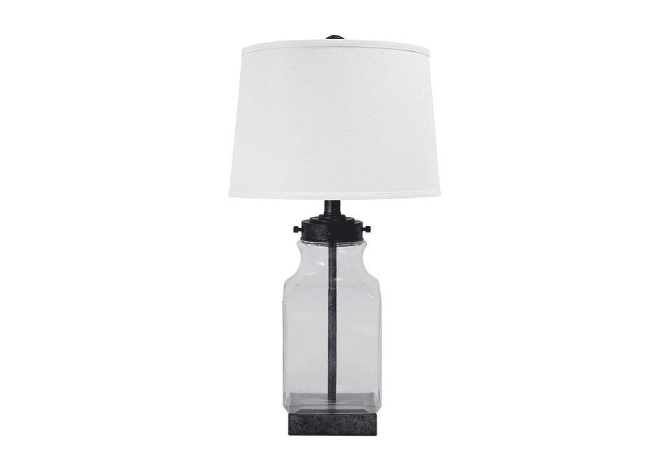 Alternative view of Sharolyn Transparent/Silver Glass Table Lamp