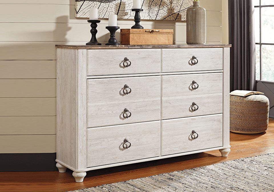 Alternative view of Willowton Whitewash Dresser