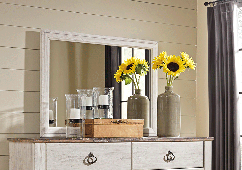Willowton Whitewash Mirror