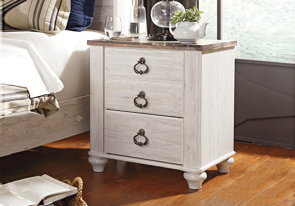Willowton Whitewash Night Stand