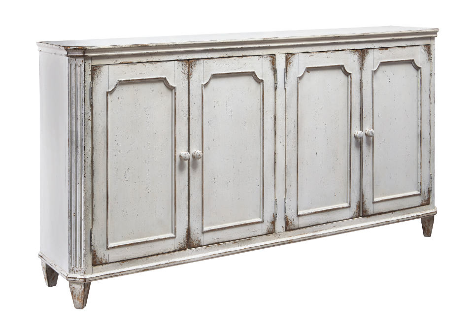 Alternative view of Mirimyn Antique White Door Accent Cabinet