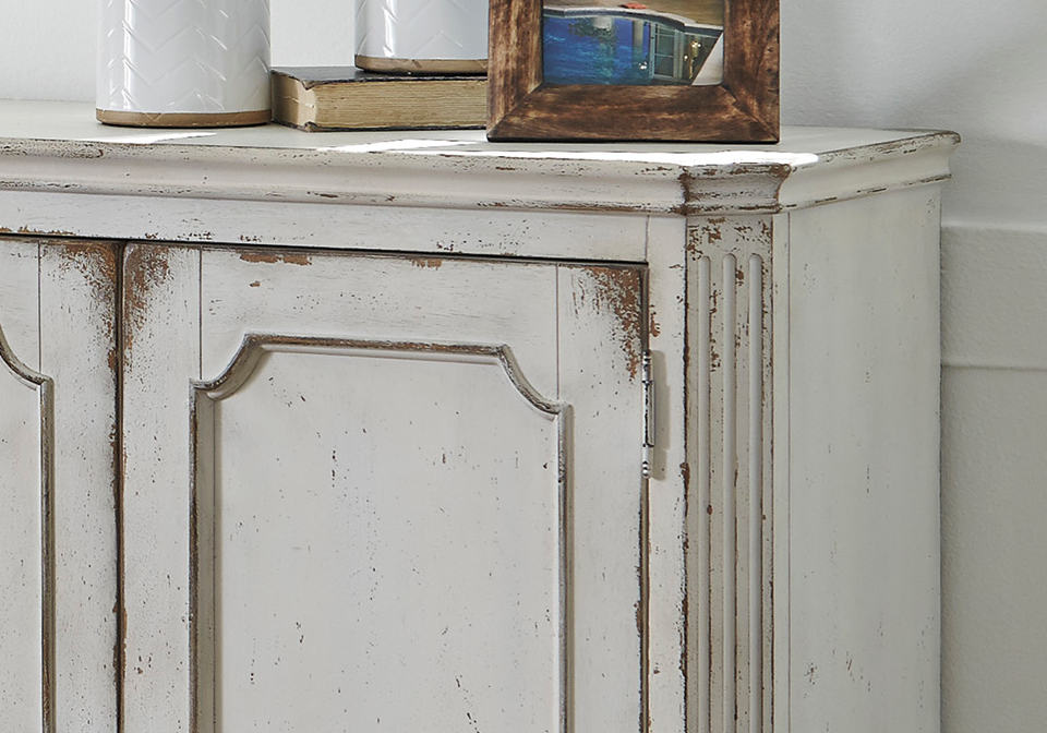 Mirimyn Antique White Door Accent Cabinet - Image 3
