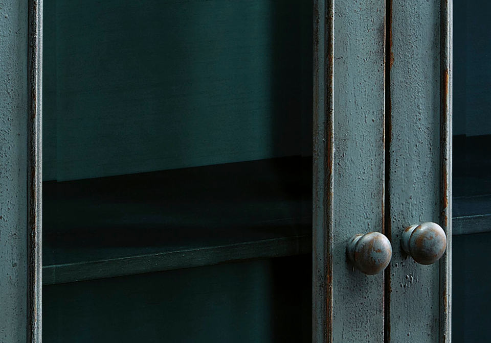 Mirimyn Antique Teal Door Accent Cabinet - Image 5