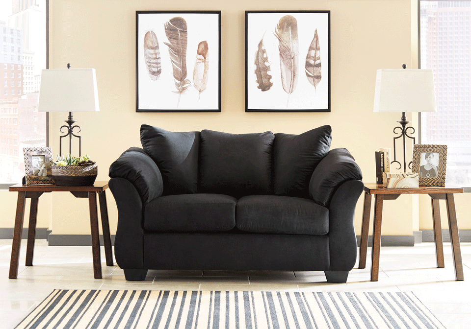 Darcy Black Loveseat