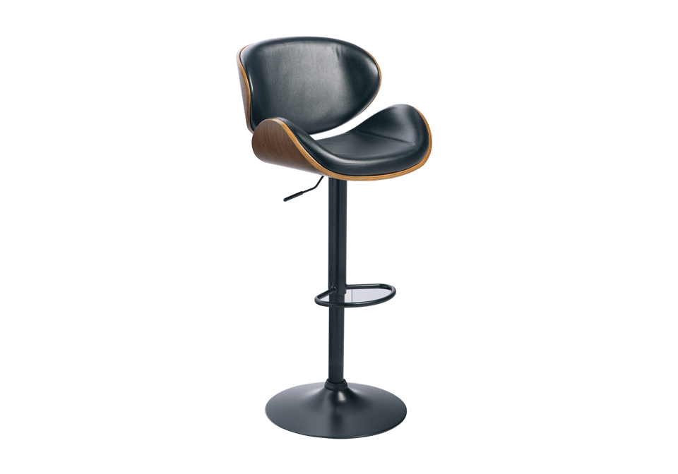 Alternative view of Bellatier High Back Brown Barstool