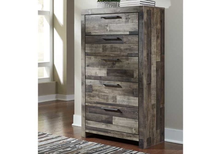Derekson Multi-Gray Five Drawer Chest