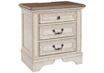Alternative view of Realyn Two-Tone 3-Drawer Night Stand