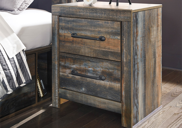 Drystan Multi Two-Drawer Nightstand