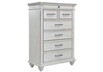 Kanwyn Whitewash 5 Drawer Chest