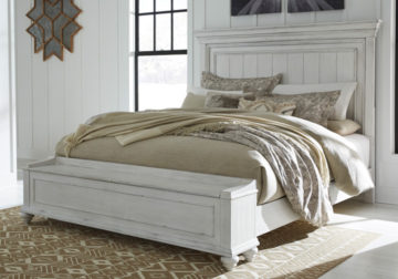 Alternative view of Kanwyn Whitewash King Panel Storage Bedroom Set