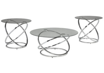 Alternative view of Hollynyx Chrome 3Pc. Occasional Set
