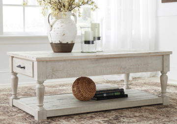 Shawnalore Whitewash Rectangular Cocktail Table