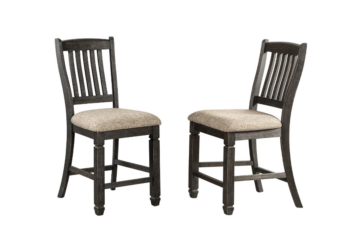 Tyler Creek Two-Tone Black Upholstered Barstool