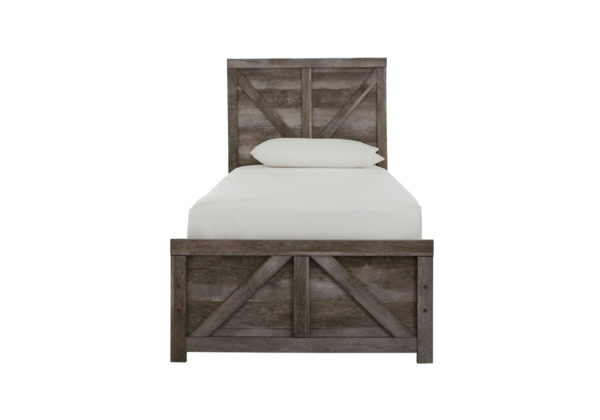 Wynnlow Gray Twin Crossbuck Panel Bed - Image 3