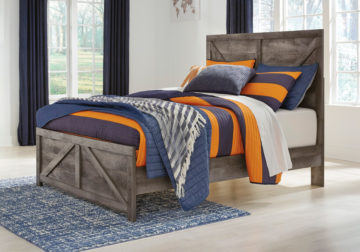 Wynnlow Gray Full Crossbuck Panel Bed