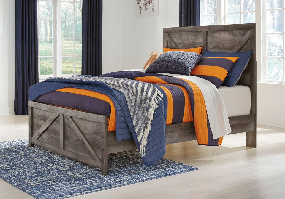 Wynnlow Gray Full Crossbuck Panel Bed
