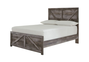 Alternative view of Wynnlow Gray Full Crossbuck Panel Bed