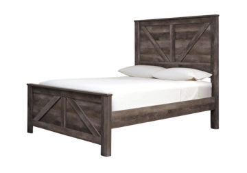Alternative view of Wynnlow Gray Queen Crossbuck Panel Bed