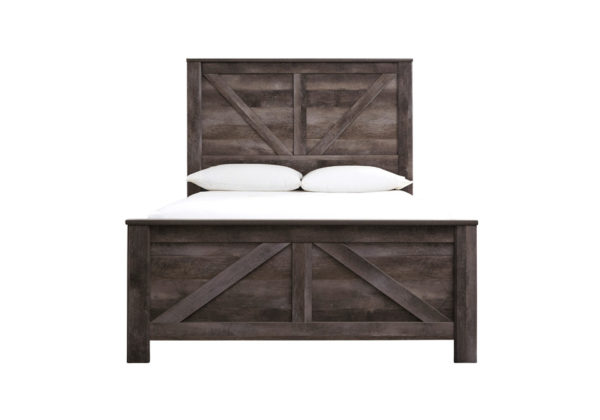Wynnlow Gray Queen Crossbuck Panel Bed - Image 3