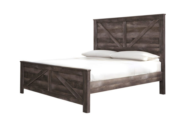 Wynnlow Gray King Crossbuck Panel Bed - Image 2