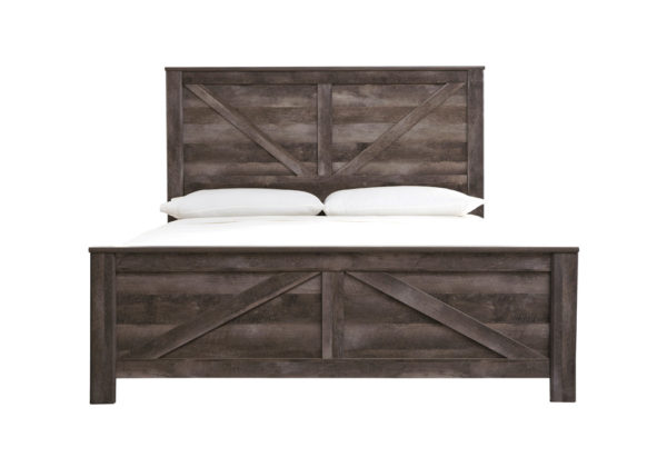 Wynnlow Gray King Crossbuck Panel Bed - Image 3