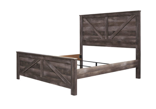 Wynnlow Gray King Crossbuck Panel Bed - Image 4