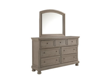 Alternative view of Lettner Light Gray Bedroom Mirror