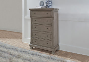 Lettner Light Gray Five Drawer Chest