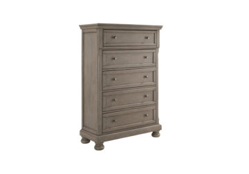 Alternative view of Lettner Light Gray Five Drawer Chest