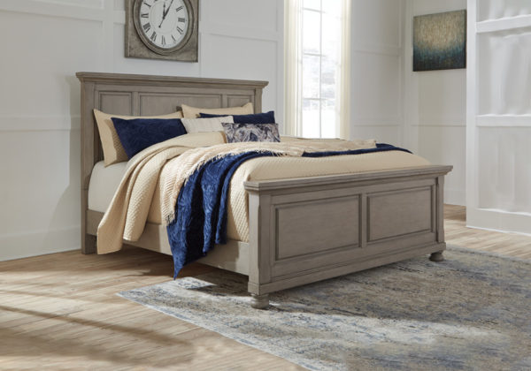 Lettner Light Gray King Panel Bedroom Set - Image 2