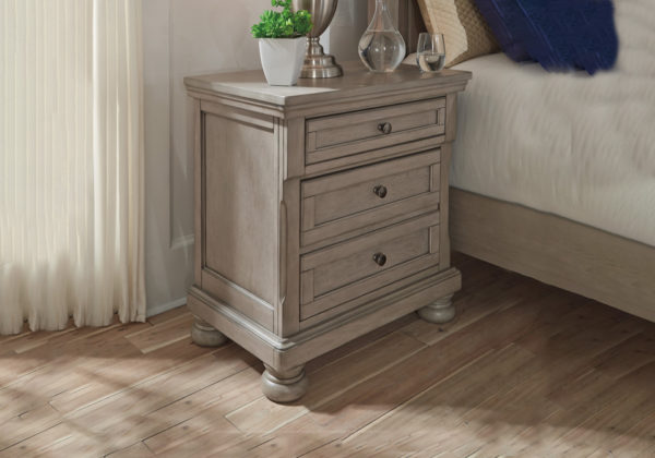 Lettner Light Gray King Sleigh Storage Bedroom Set - Image 4