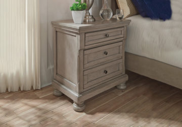 Lettner Light Gray Nightstand