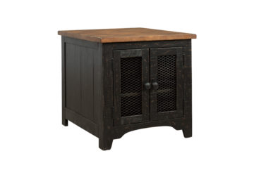 Alternative view of Valebeck Black/Brown Rectangular End Table