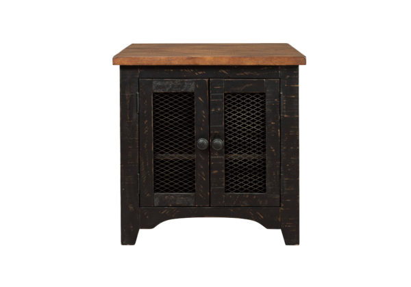 Valebeck Black/Brown Rectangular End Table - Image 3