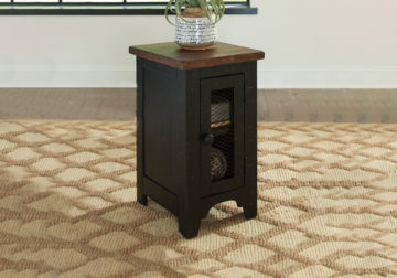 Valebeck Black/Brown Chair Side End Table