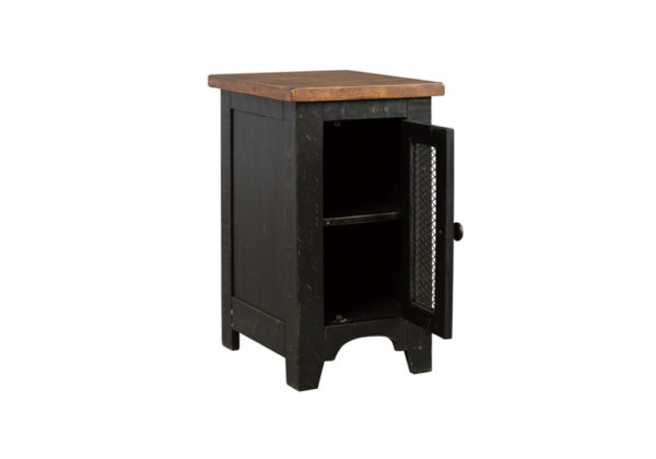 Valebeck Black/Brown Chair Side End Table - Image 3