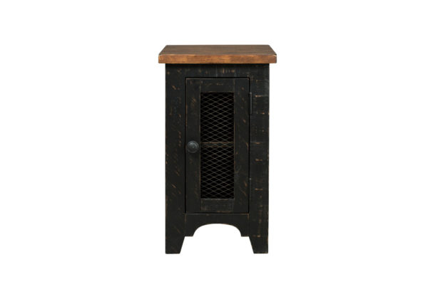 Valebeck Black/Brown Chair Side End Table - Image 4