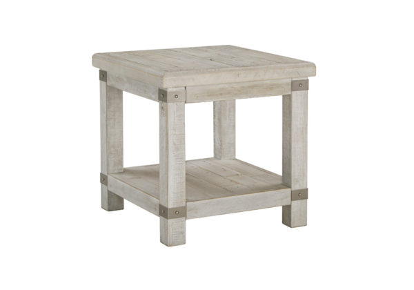 Carynhurst White Wash Gray Rectangular End Table - Image 2