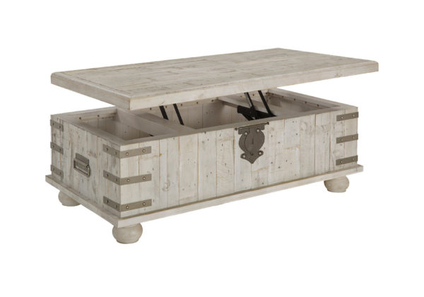Carynhurst White Wash Gray Lift Top Cocktail Table - Image 4