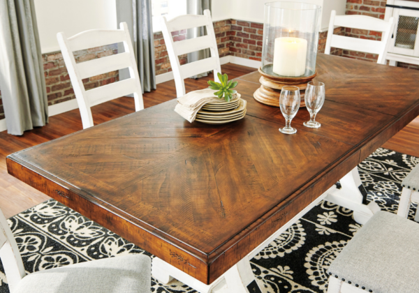 Valebeck Two-Tone Dining Room Table - Image 4