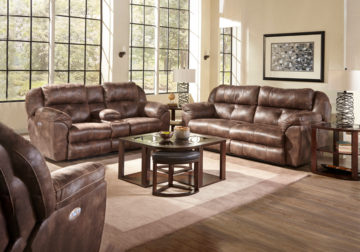 Ferrington Dusk Power Reclining Sofa Set w/ Power Headrest
