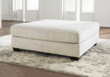 Rawcliffe Parchment Oversized Accent Ottoman