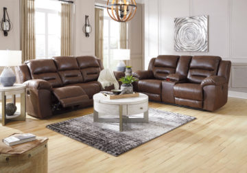 Stoneland Chocolate Power Reclining Sofa Set