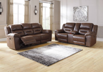 Alternative view of Stoneland Chocolate Power Reclining Sofa Set