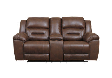Alternative view of Stoneland Chocolate Power Reclining Loveseat w/Console