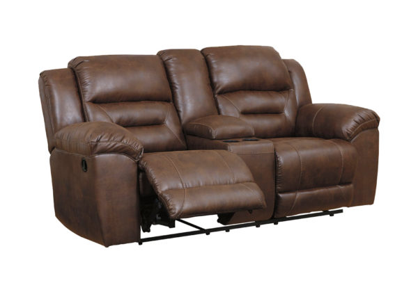 Stoneland Chocolate Power Reclining Loveseat w/Console - Image 3